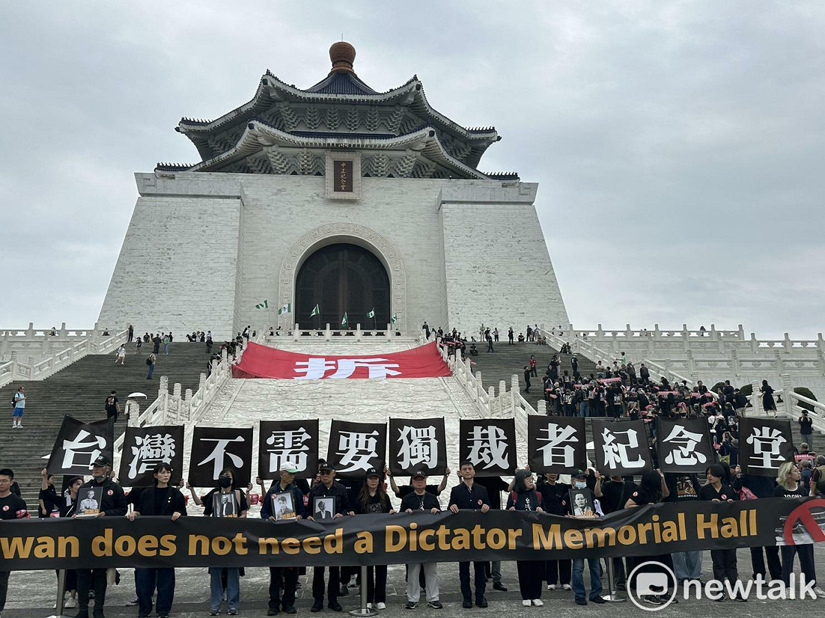 519行動組合及58個民間社團今（5）共同發起「台灣不需要獨裁者紀念堂」活動。 圖：朱蒲青/攝
