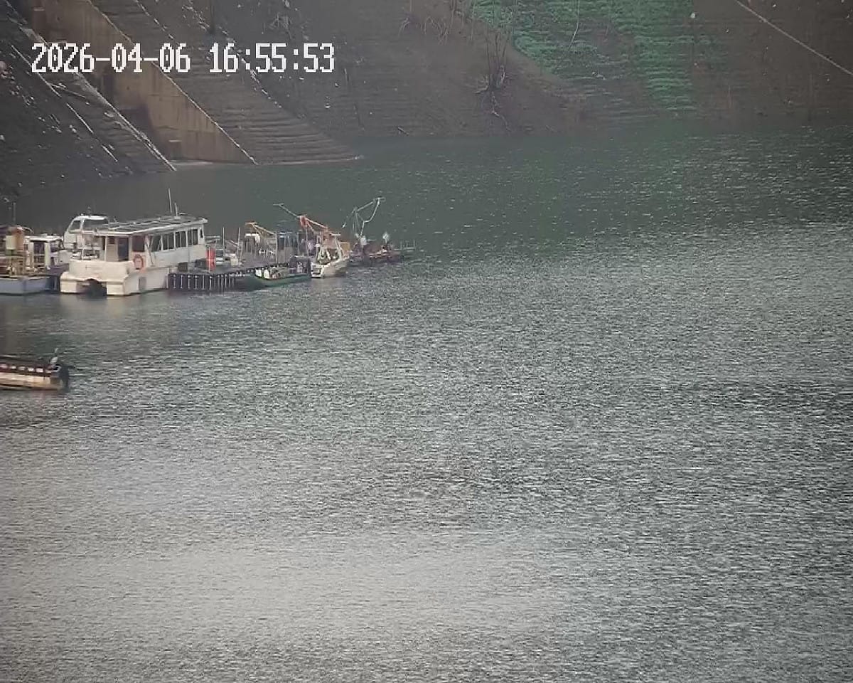 受到最強春雨影響，鯉魚潭水庫3日蓄水量為3005.79萬噸，今日為3800.64萬噸，增加至794.85萬噸，蓄水率從29.39％，增加至32.81％。(圖為鯉魚潭水庫) 圖：取自鯉魚潭水庫即時水情