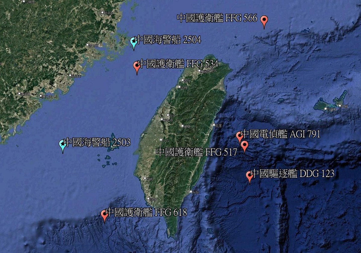 管碧玲批共艦圍台如「台灣之籠」。 圖：翻攝管碧玲臉書
