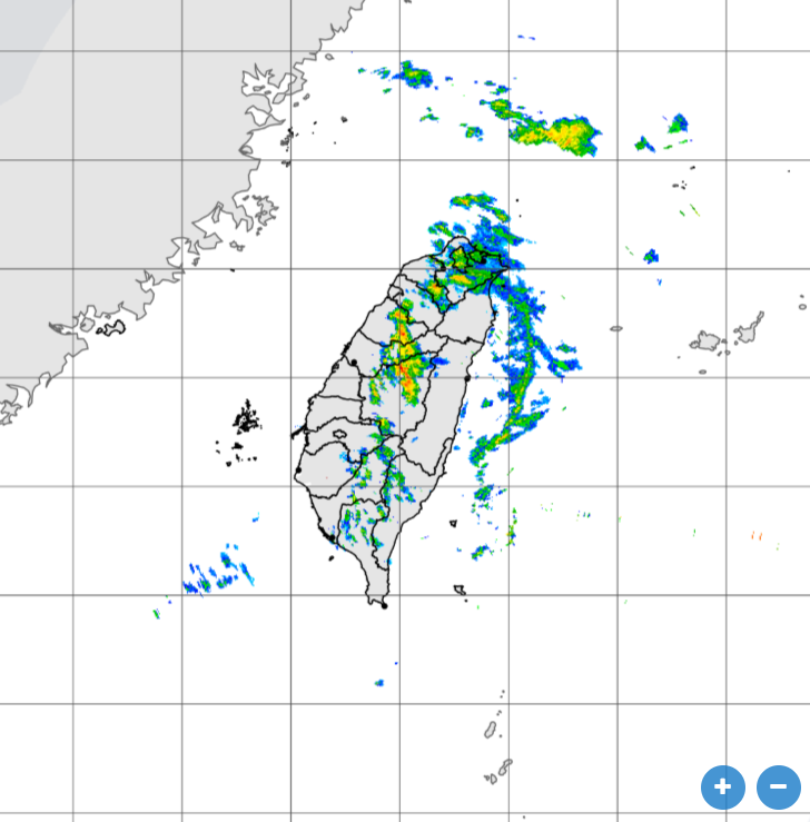 今(8)日白天起鋒面將逐漸減弱，雖然仍有短暫降雨機率，但天氣會逐漸好轉升溫。 圖：取自氣象署