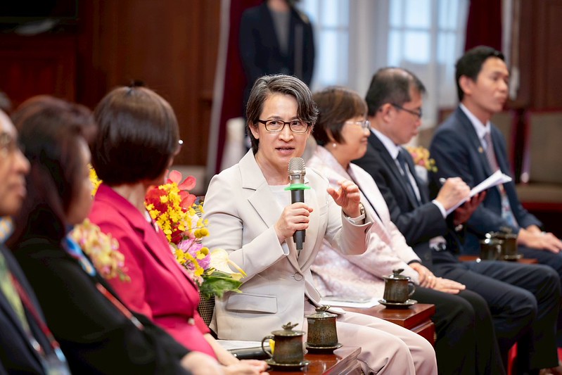 蕭美琴盼共同支持國防預算。 圖：總統府提供