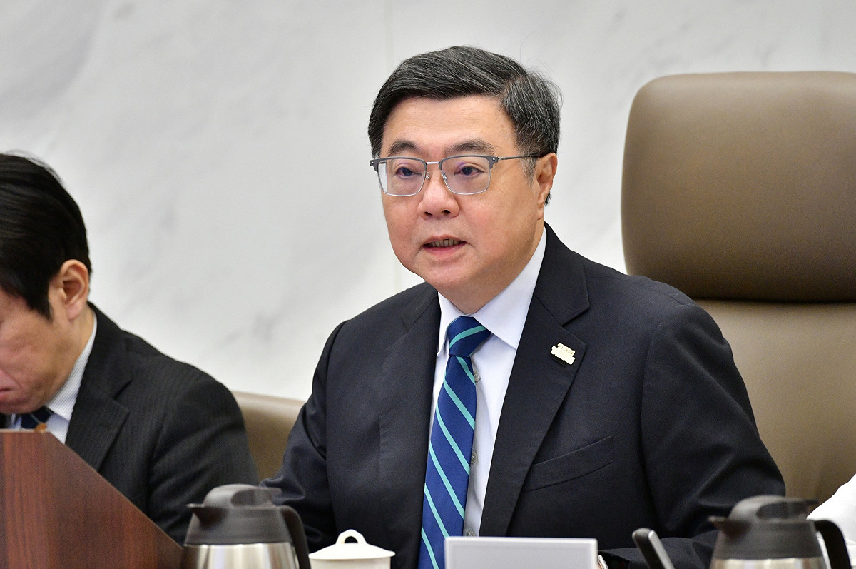 行政院長卓榮泰今（9）天在院會聽取經濟部水利署報告「0404豪雨及供水情勢」。 圖：行政院提供