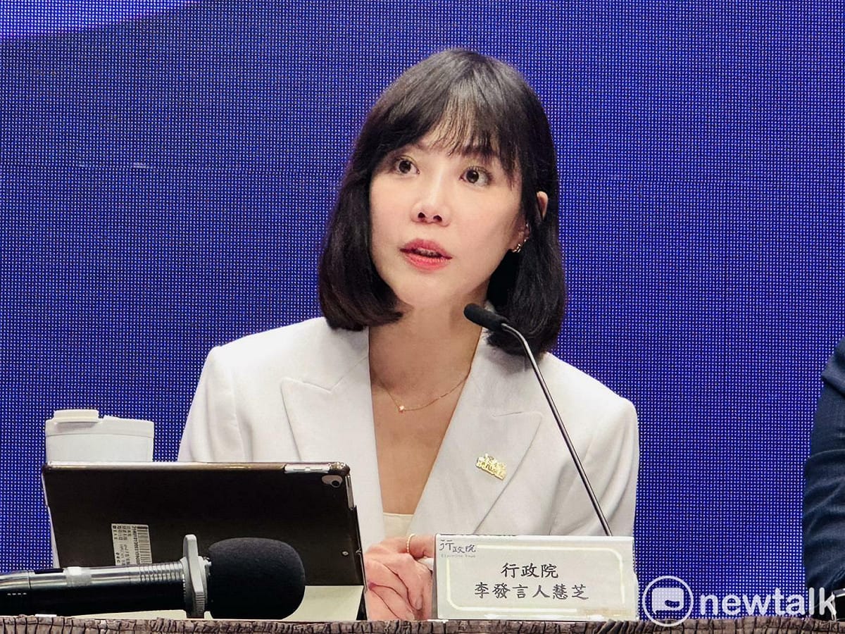 行政院發言人李慧芝。 圖：謝莉慧/攝