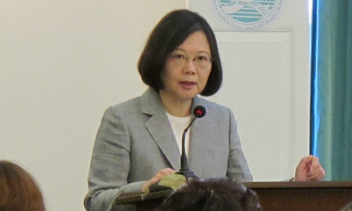 總統蔡英文31日上午出席馬紹爾群島僑宴。 圖：林朝億/攝