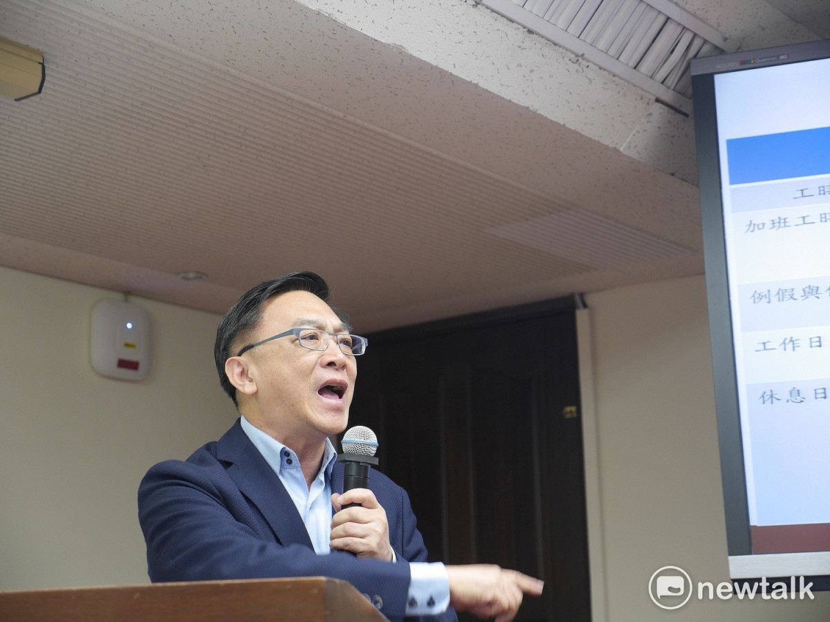 國民黨立委李彥秀、陳宜民與蔣萬安質詢時皆指出，目前全國企業工作總數只有9百多家，工會組織率僅6%，而沒有工會的企業，勞資會議根本形同虛設。 圖：趙婉淳／攝