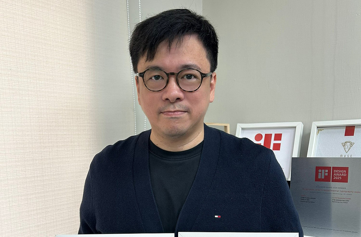陳育民榮獲Indigo Design Award銀獎。 圖：高科大創新設計學院/提供