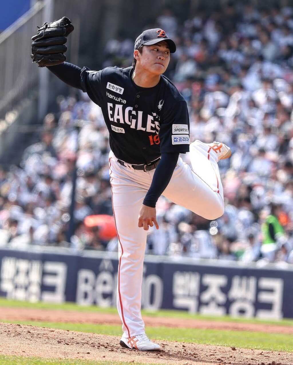 韓職韓華鷹隊台灣左投王彥程。（圖取自instagram.com/hanwhaeagles_soori）