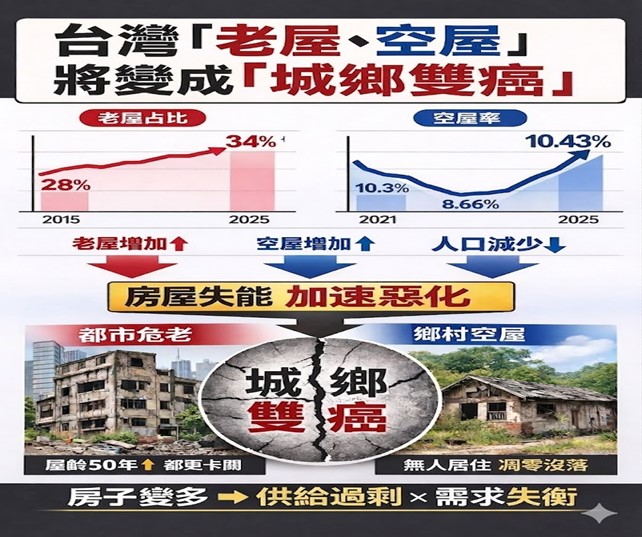 全台「老屋空屋」將形成「城鄉雙癌」？李同榮提「五大政策解方」