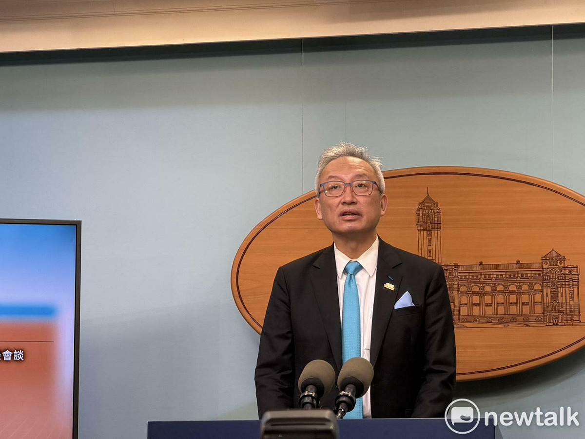 外交部次長吳志中說明賴清德出訪史瓦帝尼行程。 圖：高逸帆／攝