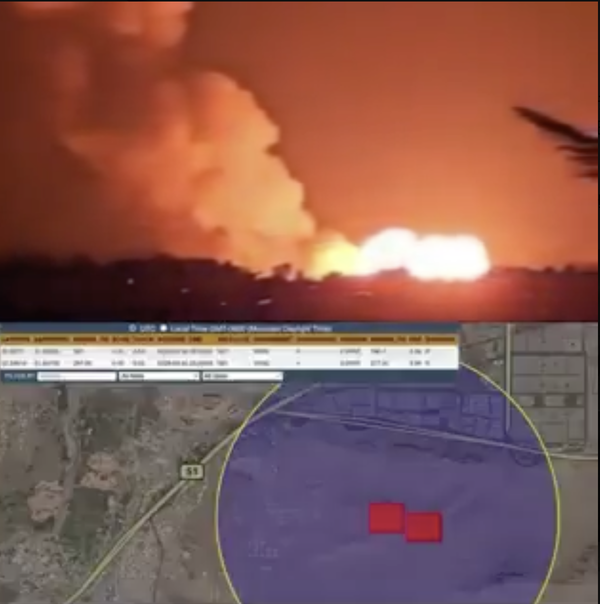 美軍轟炸伊朗地下工程，爆炸聲響徹雲霄。 圖：翻攝自Ｘ以色列戰爭