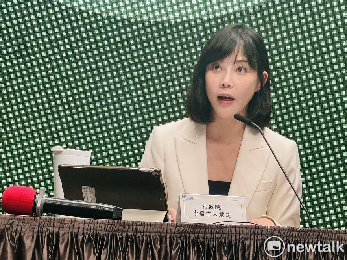 行政院發言人李慧芝。 圖：謝莉慧/攝