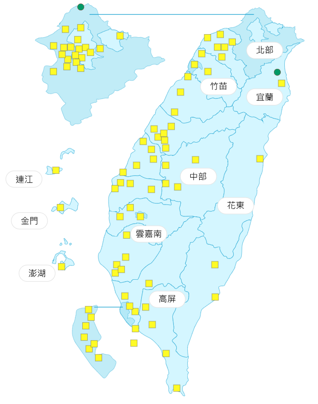 環境部公布各地空氣品質概況。  圖：環境部提供