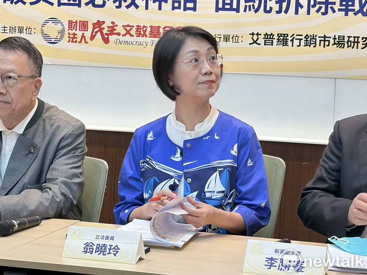 國民黨立委翁曉玲。 圖:李宣萱/攝