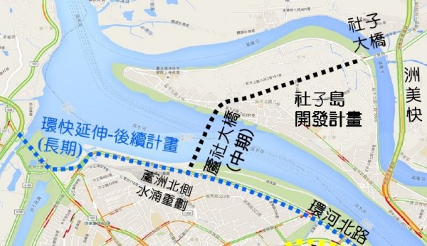 圖為先前規劃蘆社大橋示意圖。 圖：取自新北市政府新建工程處（資料照）