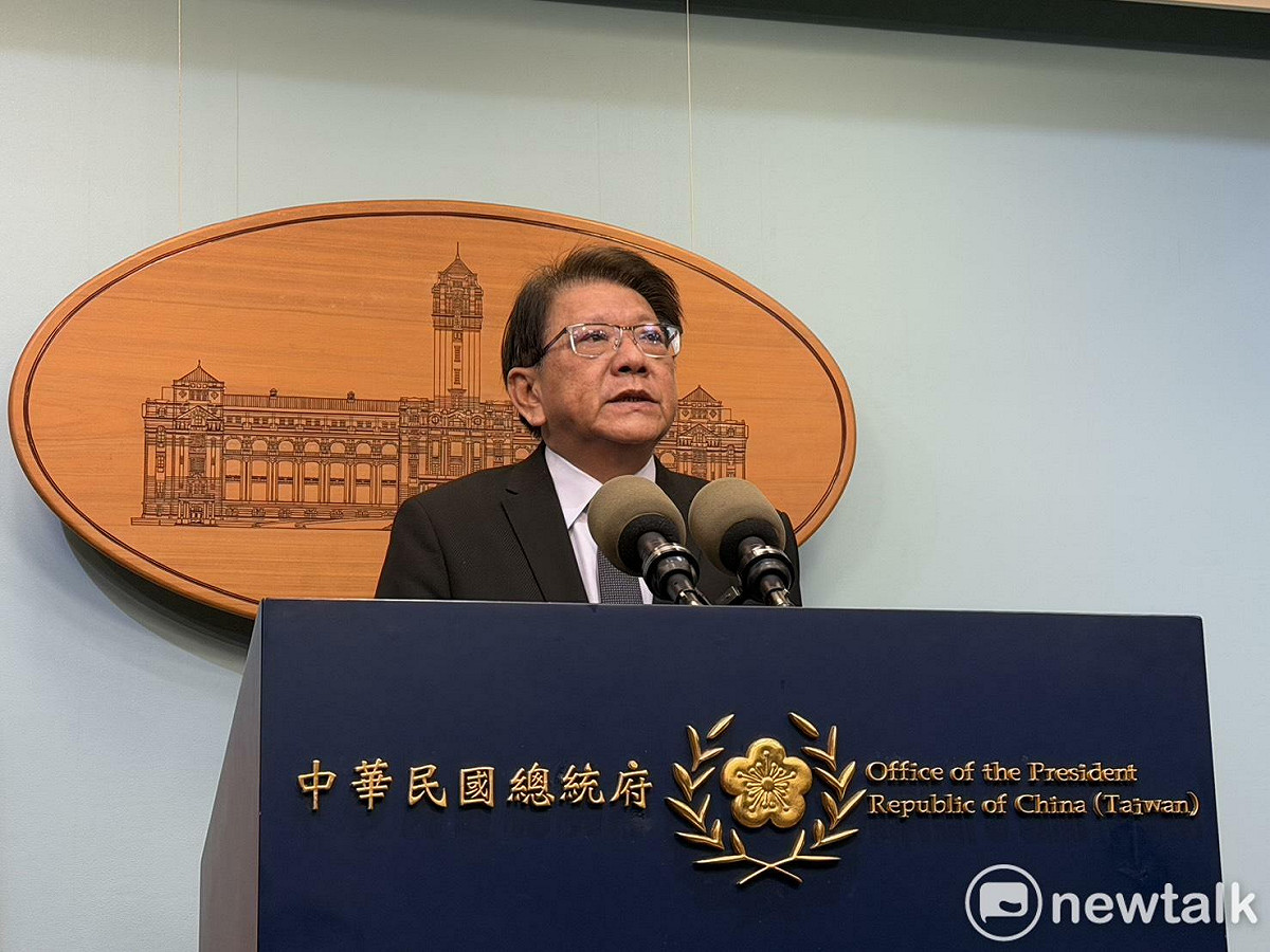 總統府秘書長潘孟安說明賴清德無法出訪史瓦帝尼。 圖：高逸帆／攝