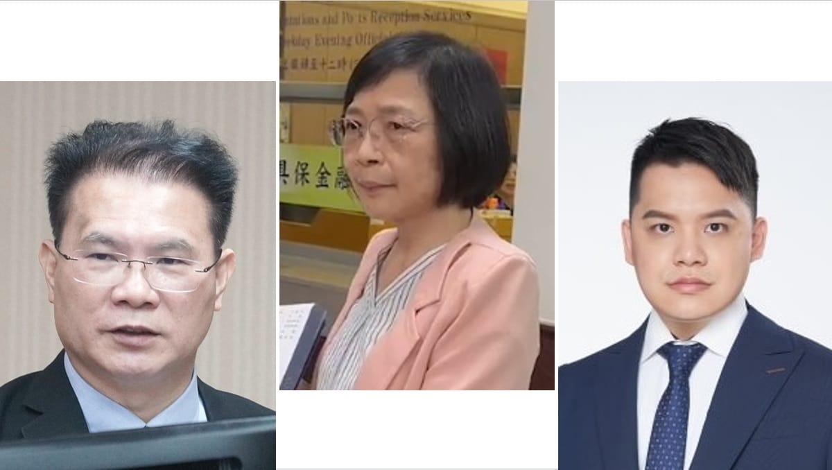 行政院補提名3位中選會委員人選，送請立法院審議。由左至右，被提名人黃謀信、副主委被提名人沈淑妃、被提名人蔡維哲。 圖：新頭殼合成/素材取自資料照片、永信法律事務所官網