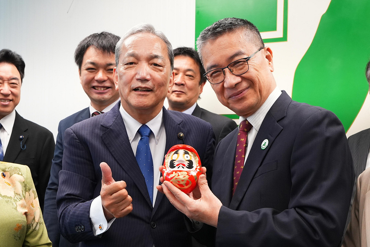 日本福島縣議會「日台友好議員聯盟」一行訪問民進黨。 圖：民進黨提供