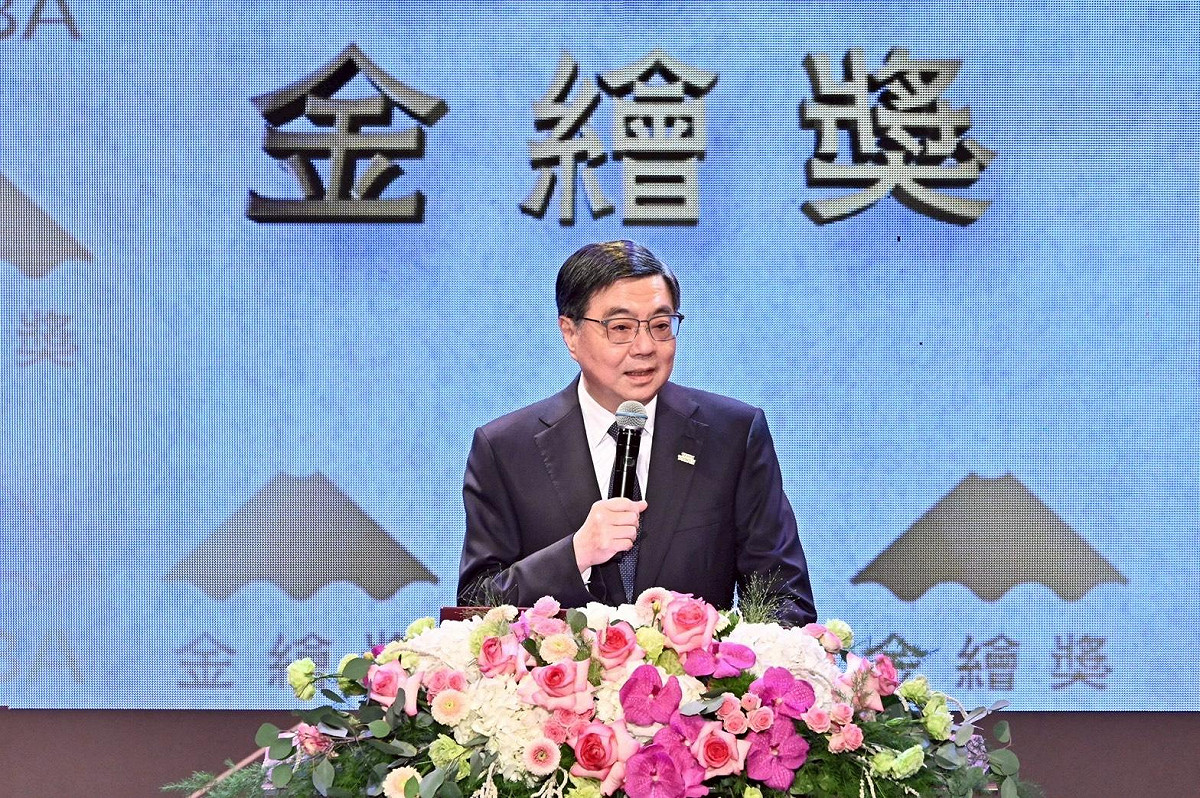 行政院長卓榮泰今（23）天下午出席金繪獎頒獎典禮。 圖：行政院提供