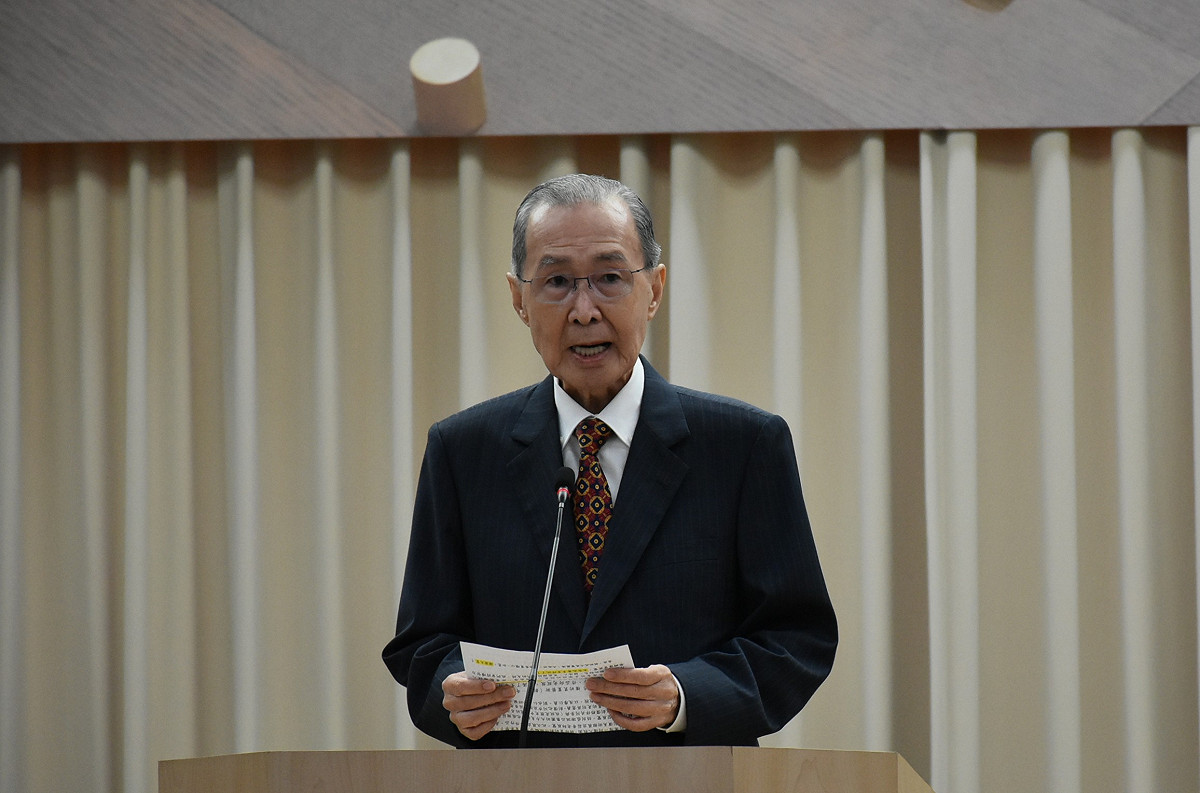 台灣創價學會理事長林釗致詞時特別感謝誠品集團大力支持。 圖：孫家銘/攝