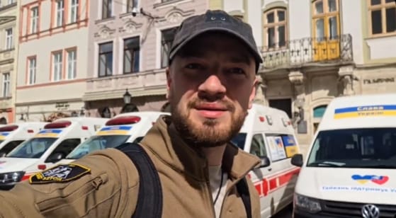 知名烏克蘭前線救援組織代表 Richard Woodruff 在X社群平台公開致謝台灣，捐贈總數達68輛的救護車與緊急車輛，將在前線城市挽救無數烏克蘭人的生命。 圖/取自X社群平台