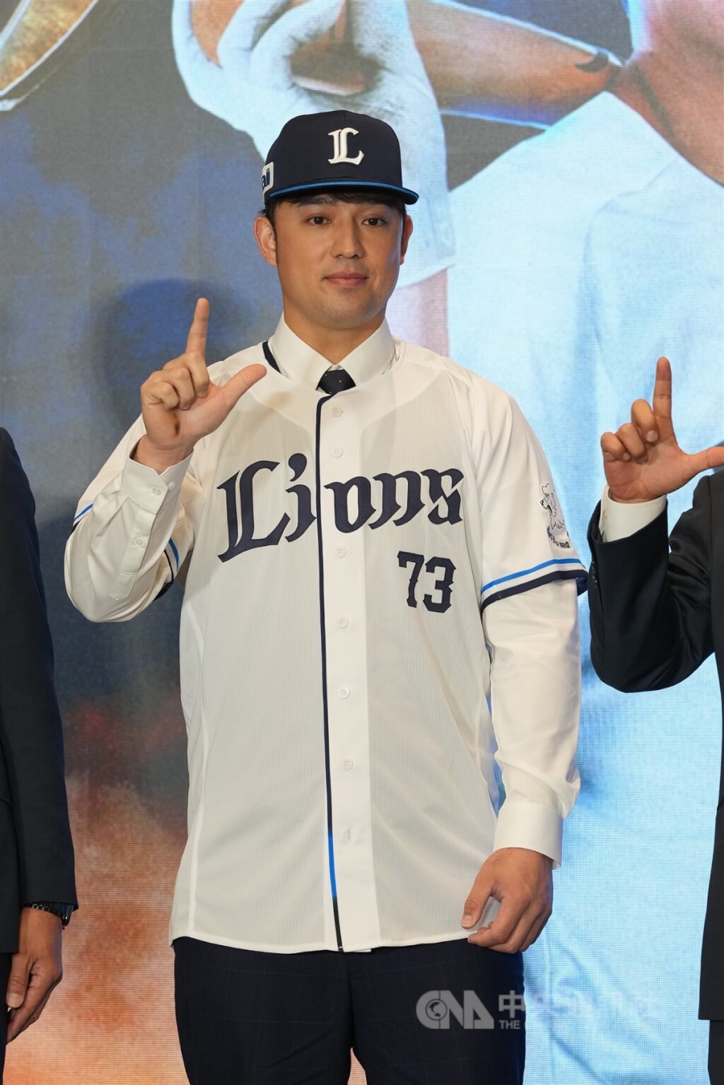 日本職棒埼玉西武獅隊台灣野手林安可。（中央社檔案照片）
