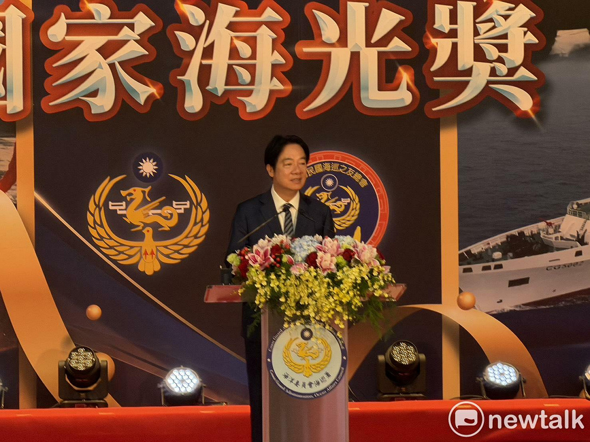 總統賴清德說，政府正在推動海巡的全面轉型。 圖：高逸帆／攝