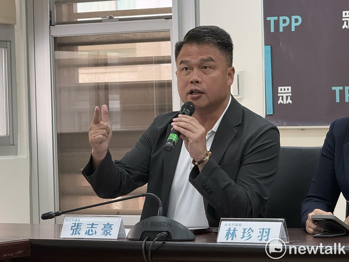 民眾黨台北市議員張志豪。 圖：周煊惠 / 攝