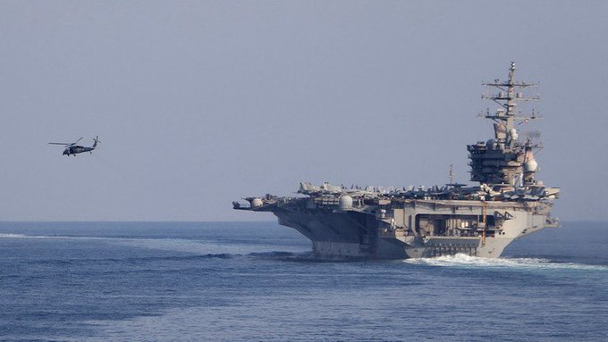 有網友爆料稱，美軍可能將「艾森豪號」航母打擊群部署至中東地區，強化對伊朗的打擊能力。 圖：翻攝自 @LPX2019 X 帳號