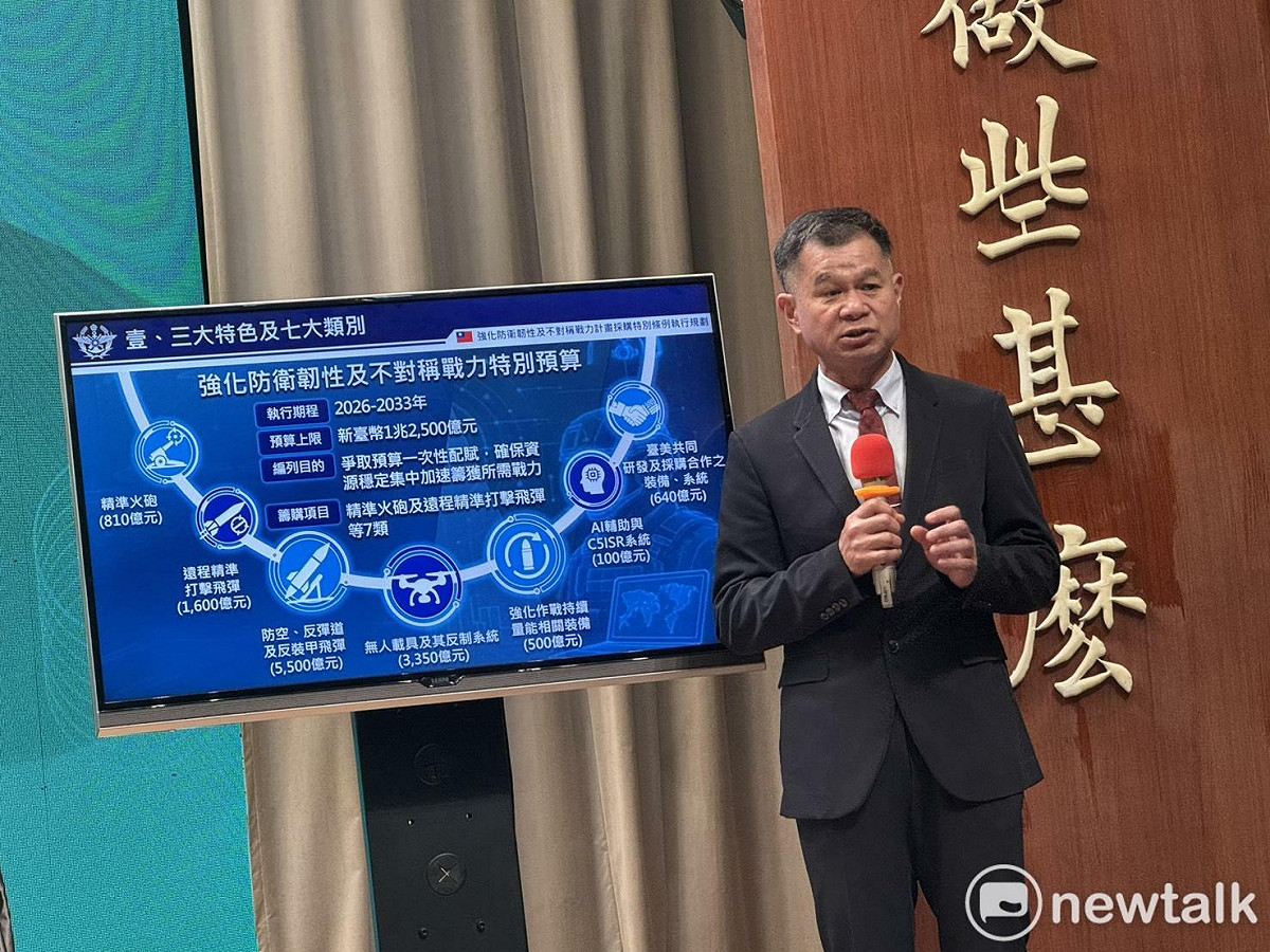 國防部戰略規劃司長黃文啓出席行政院會記者會。 圖：謝莉慧/攝