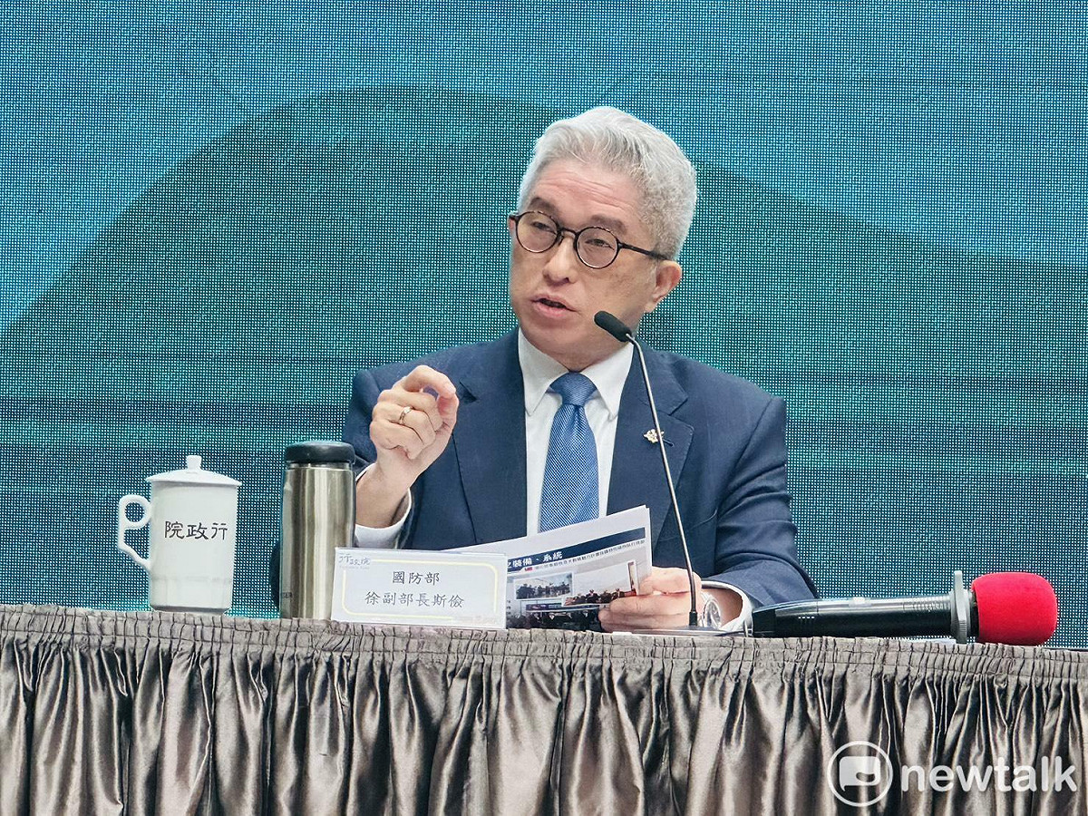 國防部副部長徐斯儉今（30日）列席行政院會後記者會。 圖：謝莉慧/攝