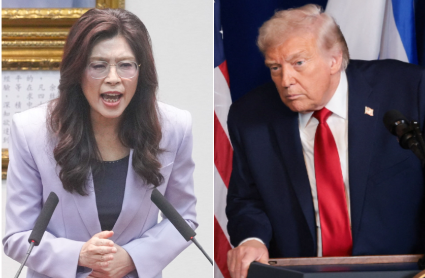 國民黨主席和美國總統川普。 圖：張良一/攝、路透社／達志影像(資料照)