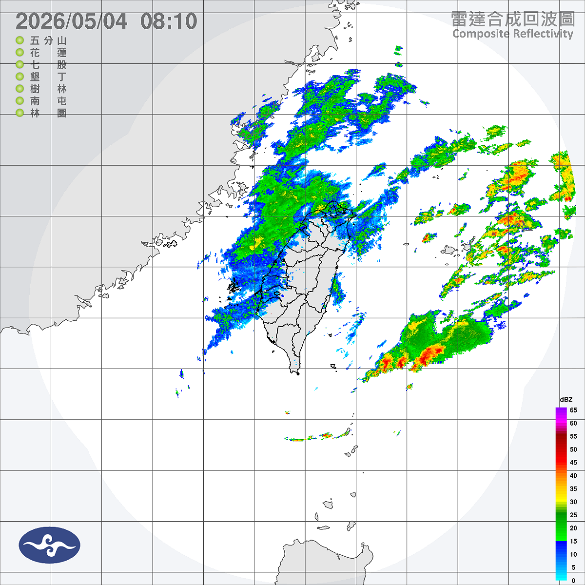 今年梅雨季首波鋒面通過，北台灣將有明顯雨勢，低溫下探18度。 圖：取自氣象署