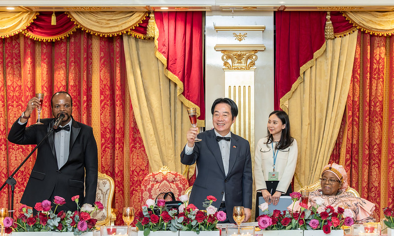 賴清德出席史瓦帝尼國王恩史瓦帝三世（King Mswati Ⅲ）國宴。 圖：總統府提供