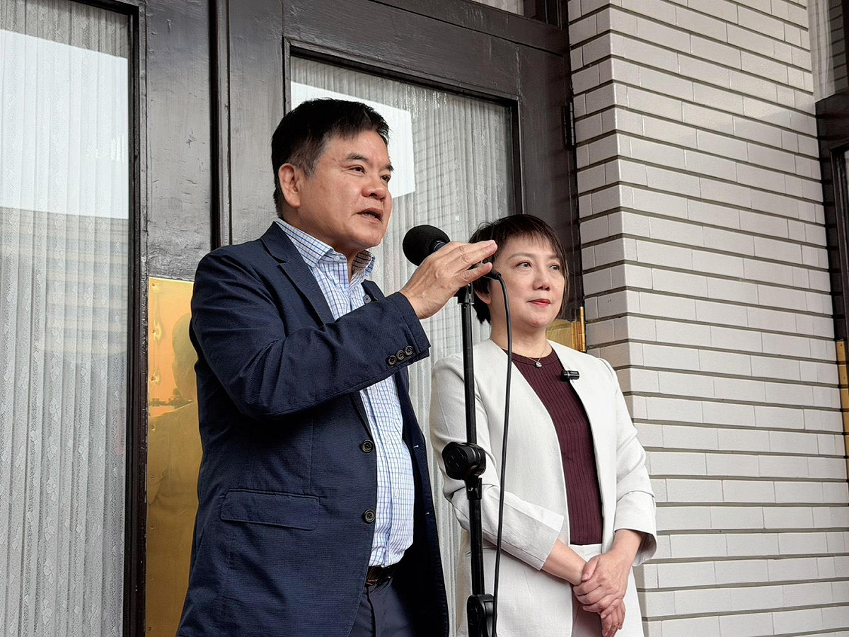 民進黨團幹事長莊瑞雄、書記長范雲今日接受媒體聯訪。 圖：金大鈞/攝