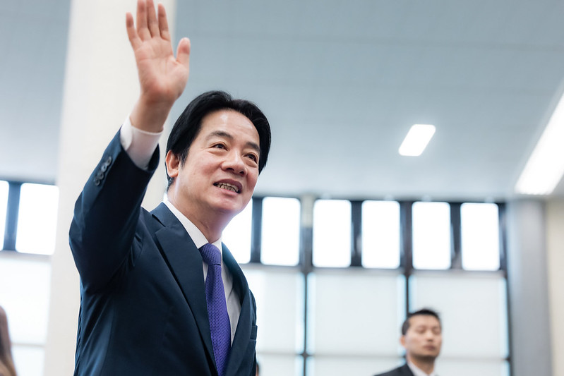 賴清德總統出訪史瓦帝尼王國進行國是訪問，於今（5）日上午返抵國門，並於桃園機場發表談話。 圖：總統府提供