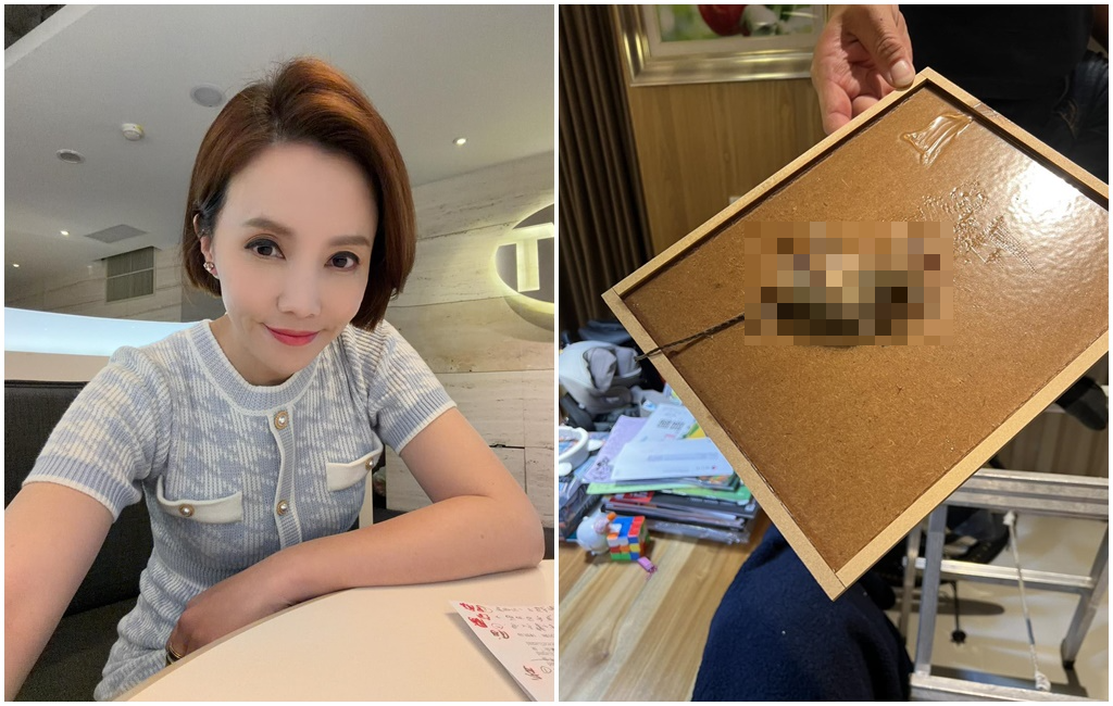 主播王偊菁家中冷氣清洗，竟發現被黏鼠板捕獲的老鼠。 圖：翻攝自王偊菁臉書