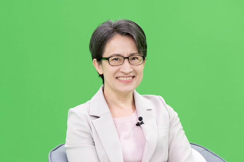 蕭美琴接受《鏡電視》專訪。 圖：總統府提供