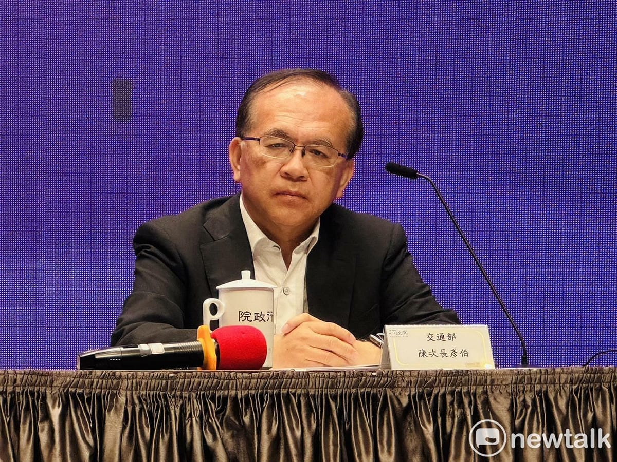 交通部次長陳彥伯今（7）日列席行政院會後記者會。 圖：謝莉慧/攝