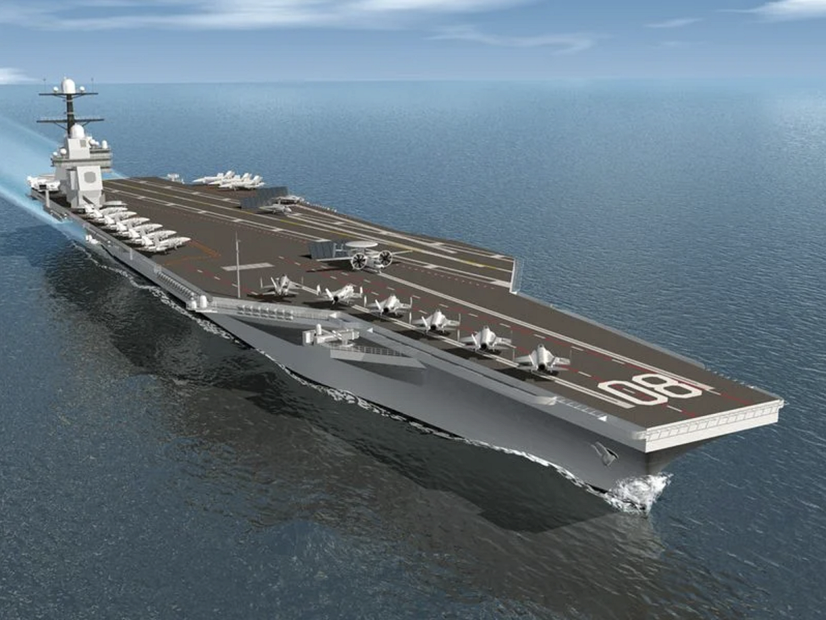 美軍福特級航空母艦「企業號」（CVN-80）建造進度再度延宕，最新交付時程已推遲至2031年。 圖：翻攝自HII官網