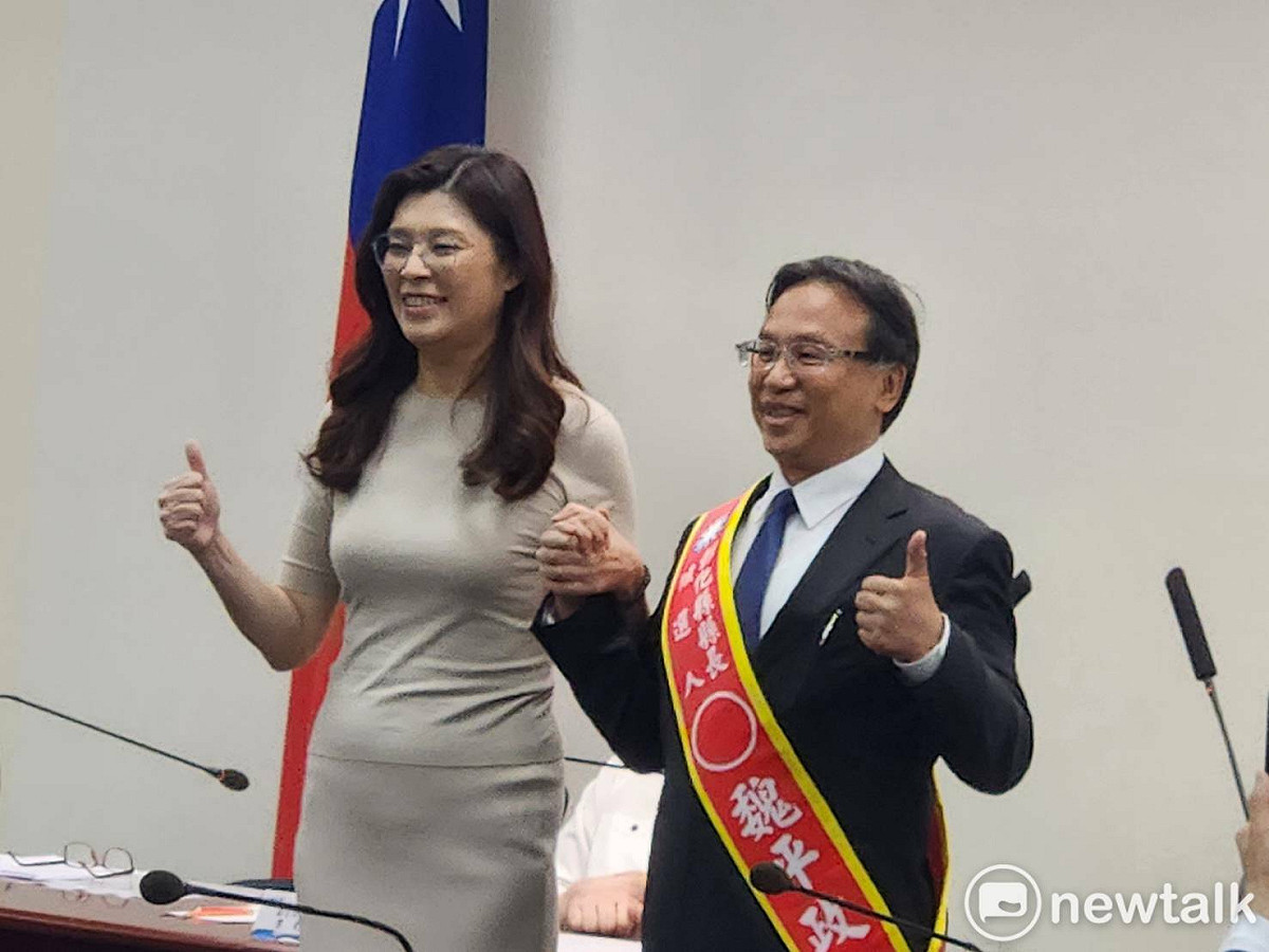 國民黨徵召魏平政（圖右）參選彰化縣長。 圖：黃建豪/攝