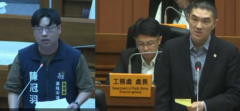 無黨議員陳冠羽質詢基隆400年宣傳不足，市長謝國樑答稱「基隆401年的策展，不曉得適不適合，會請文觀局評估後再提出報告。」 圖：基隆市議會/提供