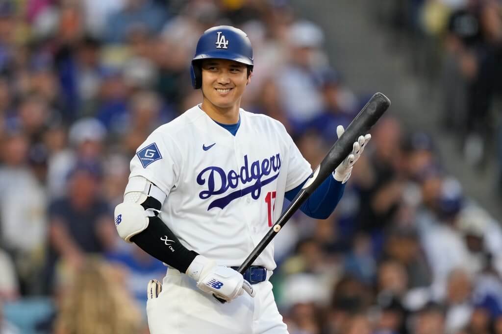 美國職棒大聯盟MLB洛杉磯道奇隊的日籍名將大谷翔平，12日敲出本季第7轟。（美聯社）