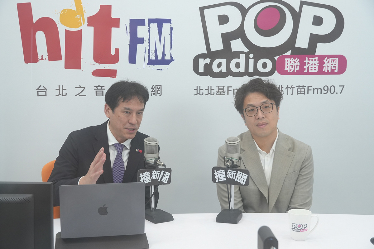 沈伯洋接受《POP撞新聞》主持人黃暐瀚專訪。 圖：《POP撞新聞》提供