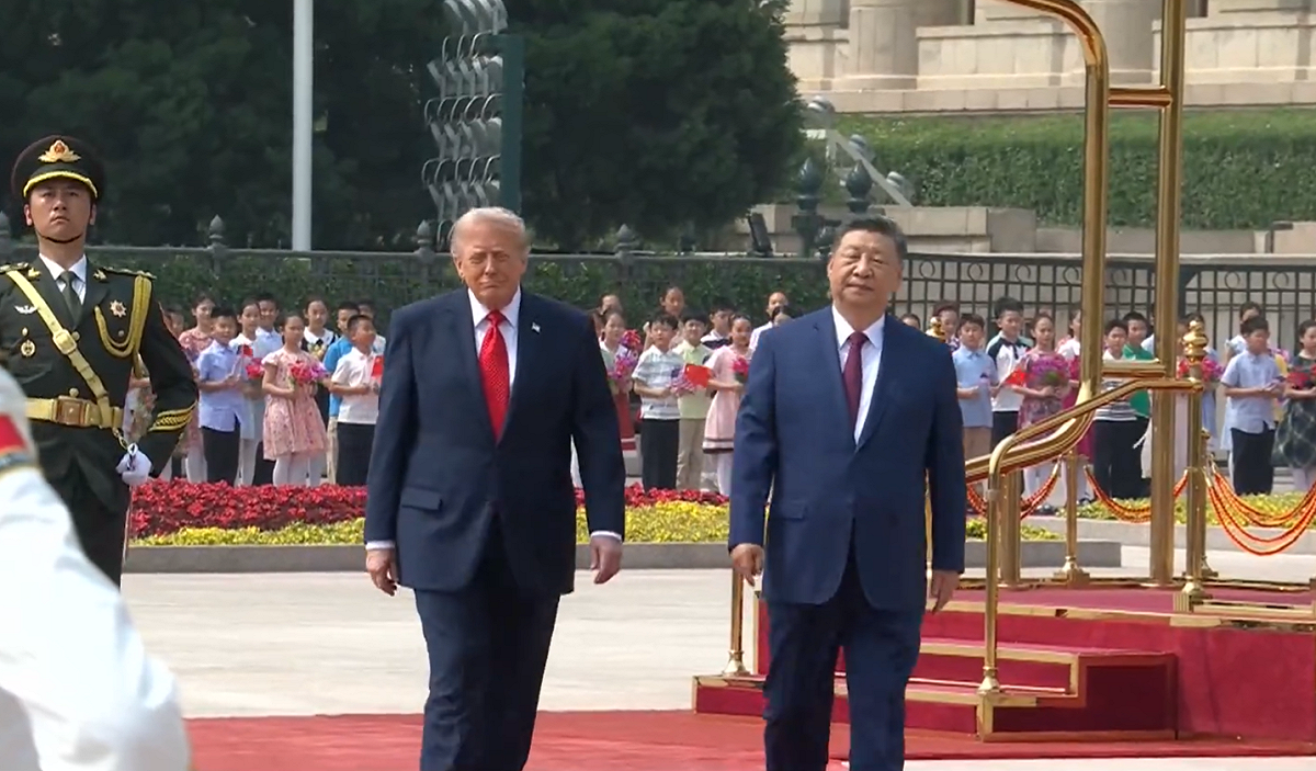 美國總統川普出訪中國並與中共總書記習近平舉行會談。 圖：The White House／X