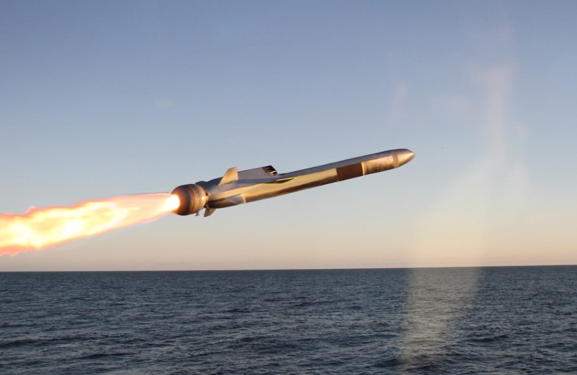 挪威軍火供應商康斯堡的海軍打擊飛彈（Naval Strike Missile，NSM）。 圖：翻攝Kongsberg官網