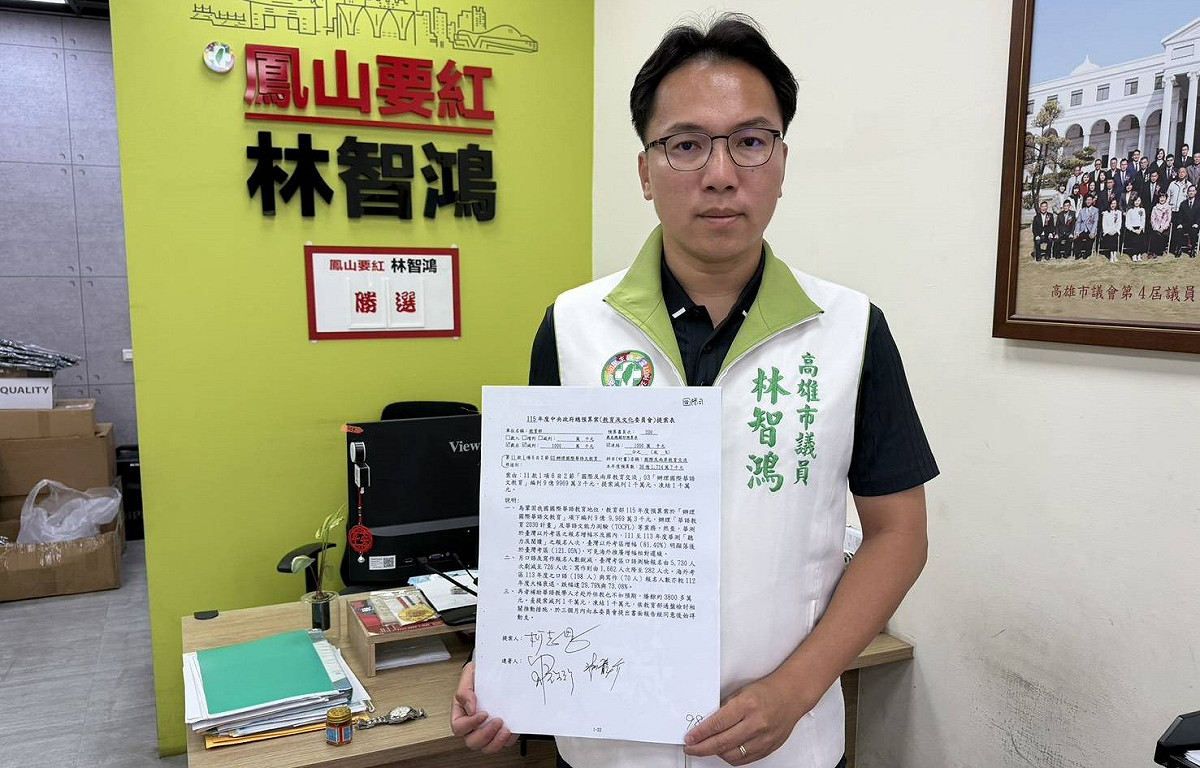 林智鴻批柯志恩提案刪凍國際華語文教育預算，無異於「滅自己威風，助長敵人氣焰」。 圖：高雄市議會民進黨團/提供