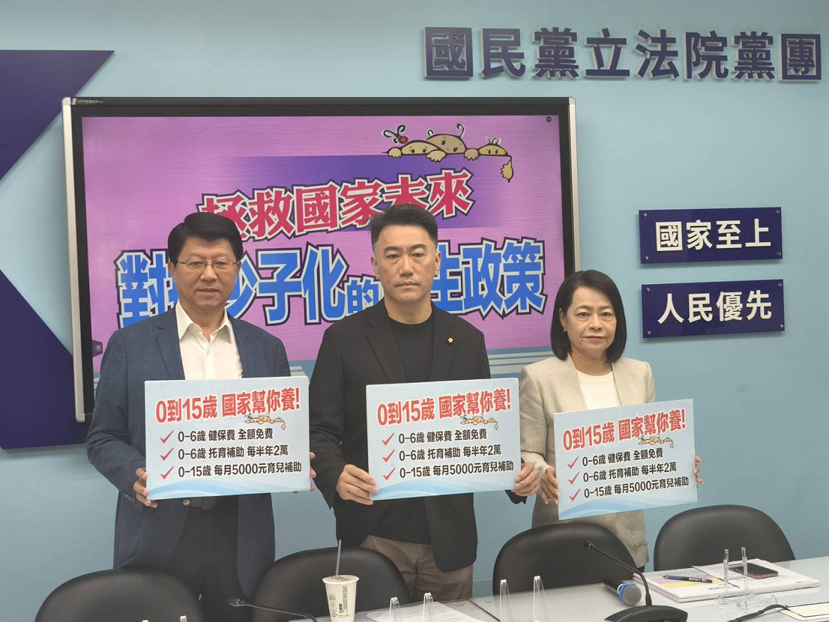 國民團召開「拯救國家未來　對抗少子化的民生政策」記者會。 圖：國民黨立法院黨團/提供