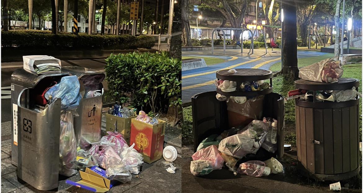 每天迎來龐大觀光人流的核心觀光區，卻經常出現垃圾桶滿溢、長時間堆置，進而引發環境衛生與鼠害。 圖：台灣前進陣線提供