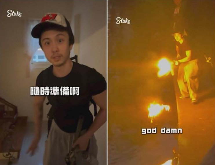 孫安佐在IG上發布爭議影片，展示自製的「神級火箭槍」，影片曝光後遭檢警偵辦，發現孫還藏有改裝散彈槍、模擬槍和大麻。 圖：翻攝自孫安佐IG