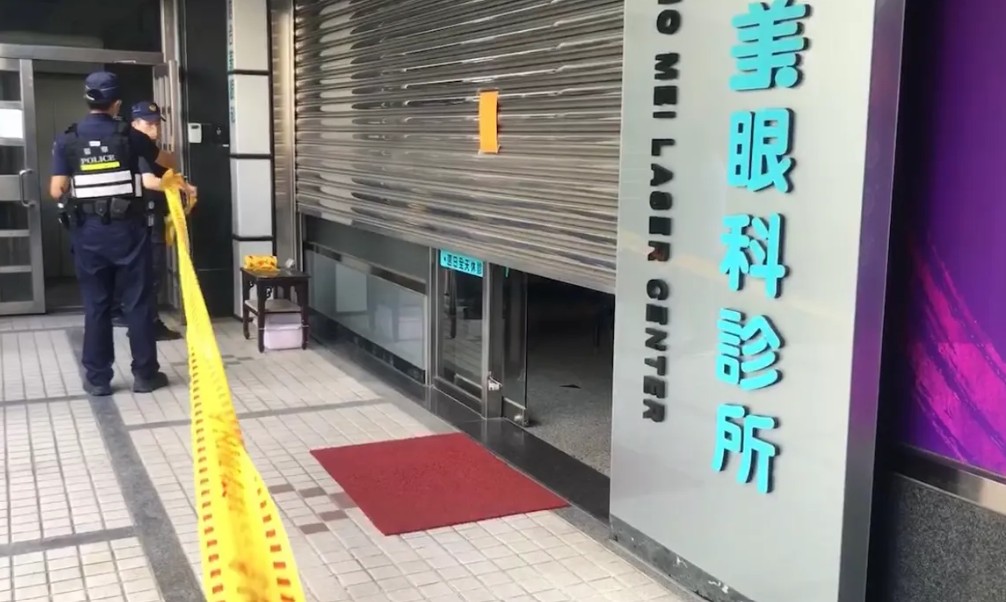 台南眼科診所發生驚悚死亡意外，工務局稽查開罰。 圖：翻攝畫面